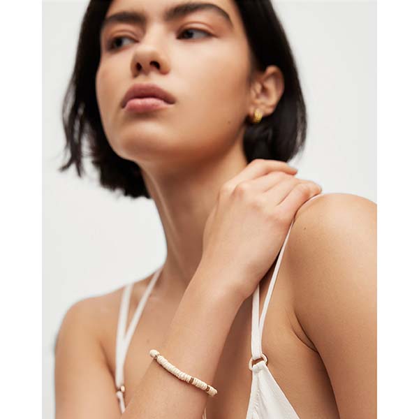 Allsaints Australia Womens Rosie Adjustable Bracelet Brass/Cream AU50-597